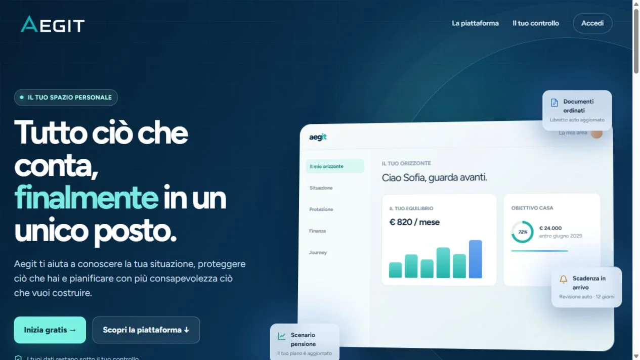 Anteprima dimostrativa dal sito ufficiale di Aegit.