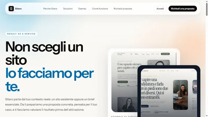 Anteprima della pagina pubblica ufficiale di Sitaro.